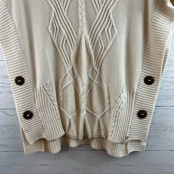 Pure Knits Chunky Button Cowl Poncho Sweater Size S - Picture 5 of 9